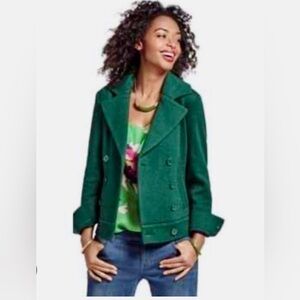 CAbi Double-Breasted Short Peacoat Jacket